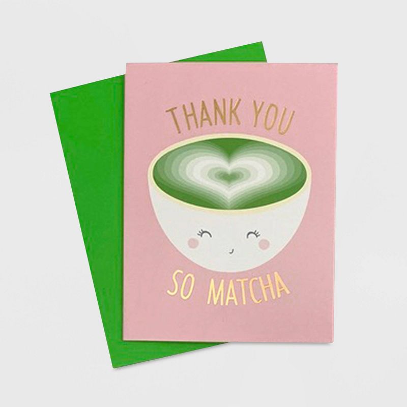 10ct Thanks Matcha Boxed Card Set