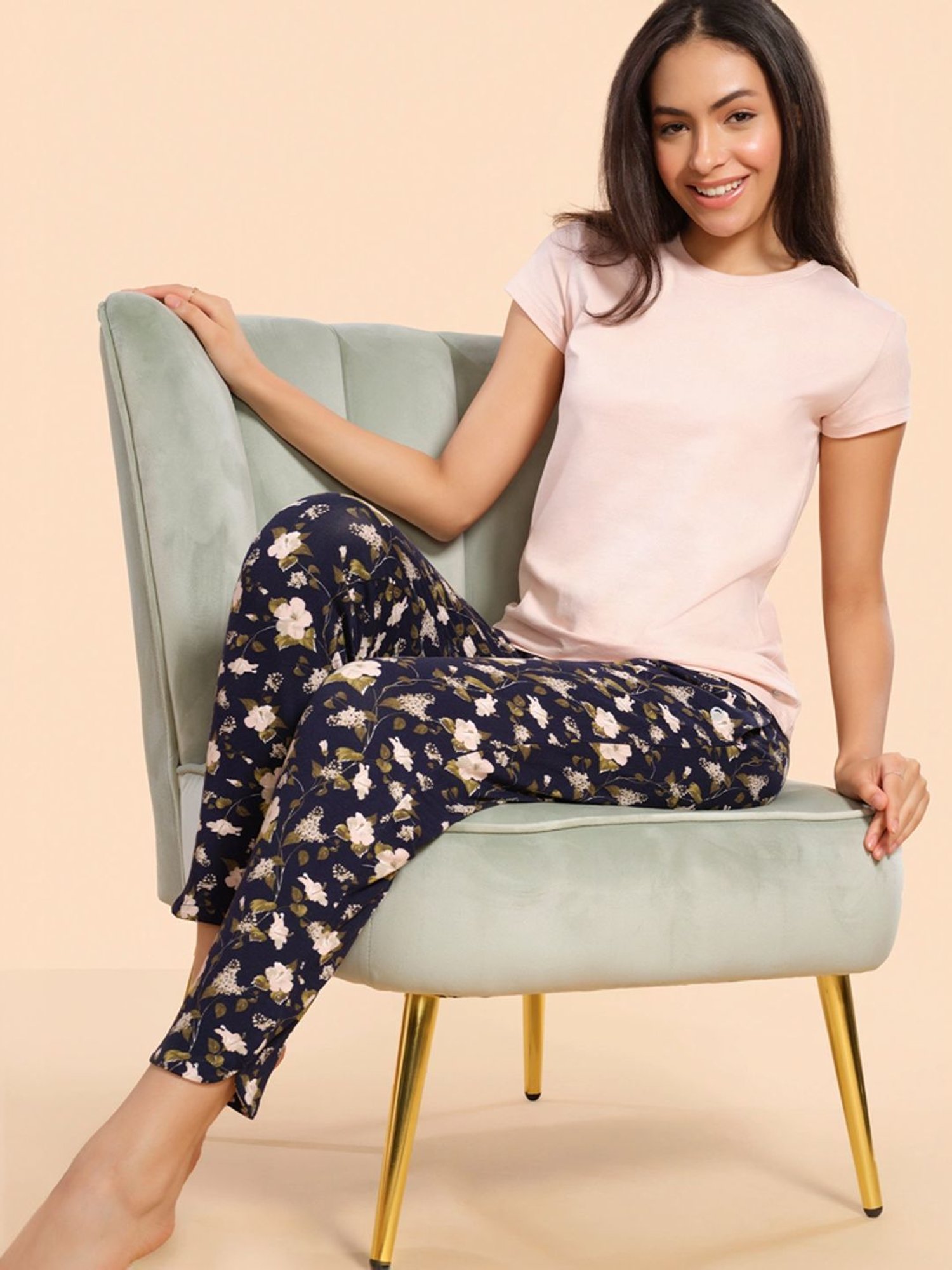 Enamor Beige Cotton T-Shirt