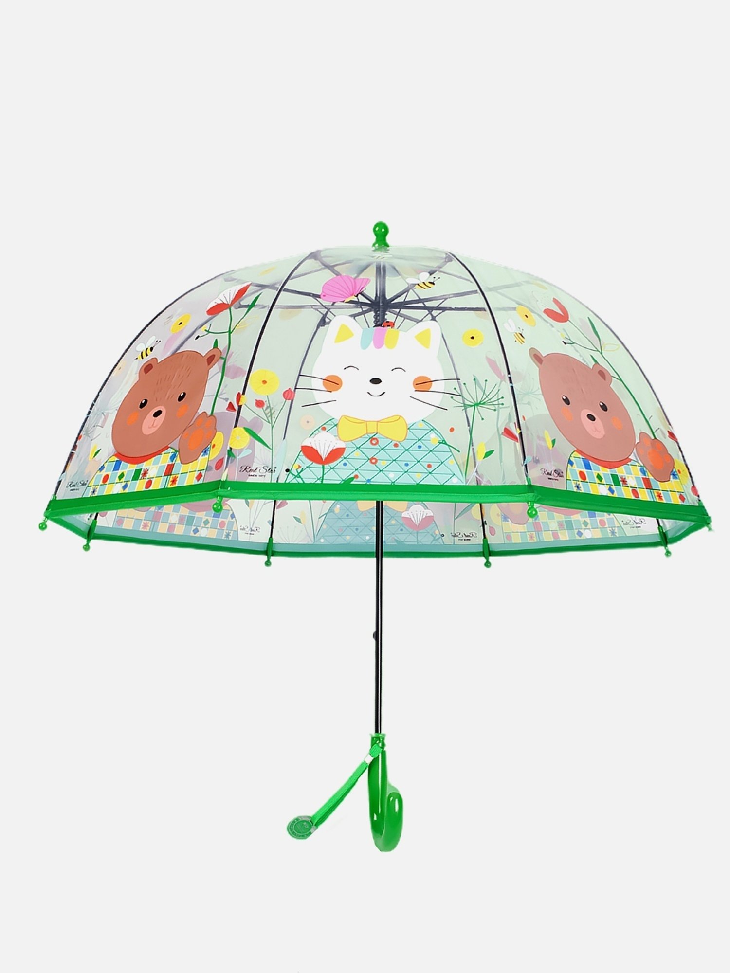 Little Surprise Box Green Polyester Printed 2 Fold Umbrella