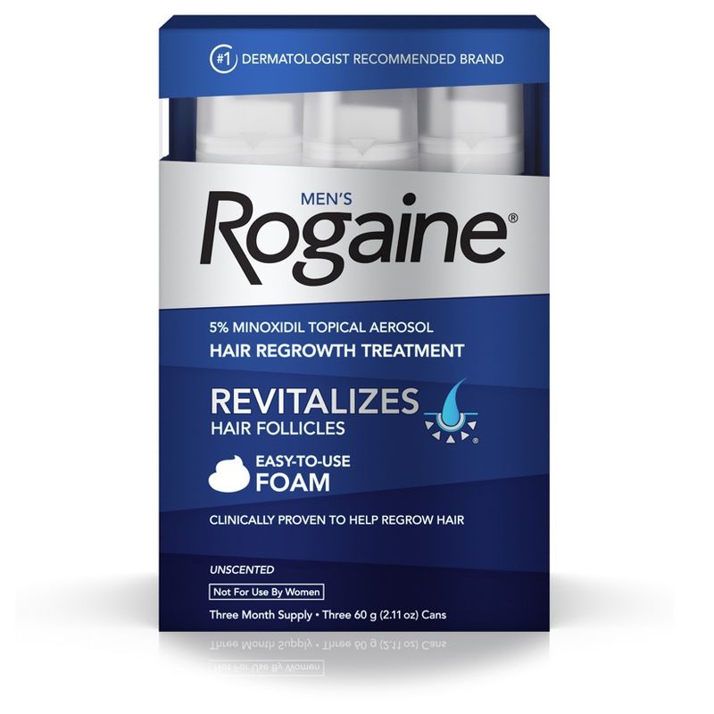 Rogaine Men's Minoxidil Hair Thinning & Loss Treatment Foam - 3 Month