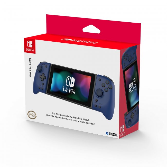 Hori Switch Split Pad Pro - Blue, Ergonomic Design, Precision D-Pad, Large Shoulder Buttons, Turbo Functionality - Nintendo Switch Controller for High Paced Titles | Gaming Consoles & Accessories