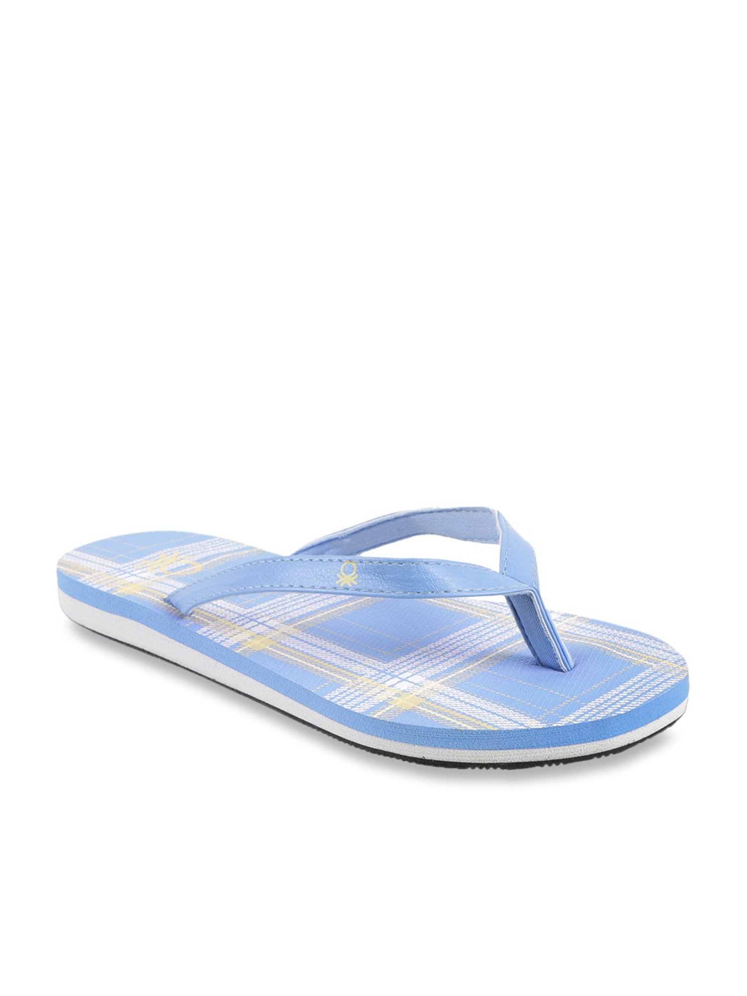 United Colors of Benetton Sky Blue & Beige Flip Flops