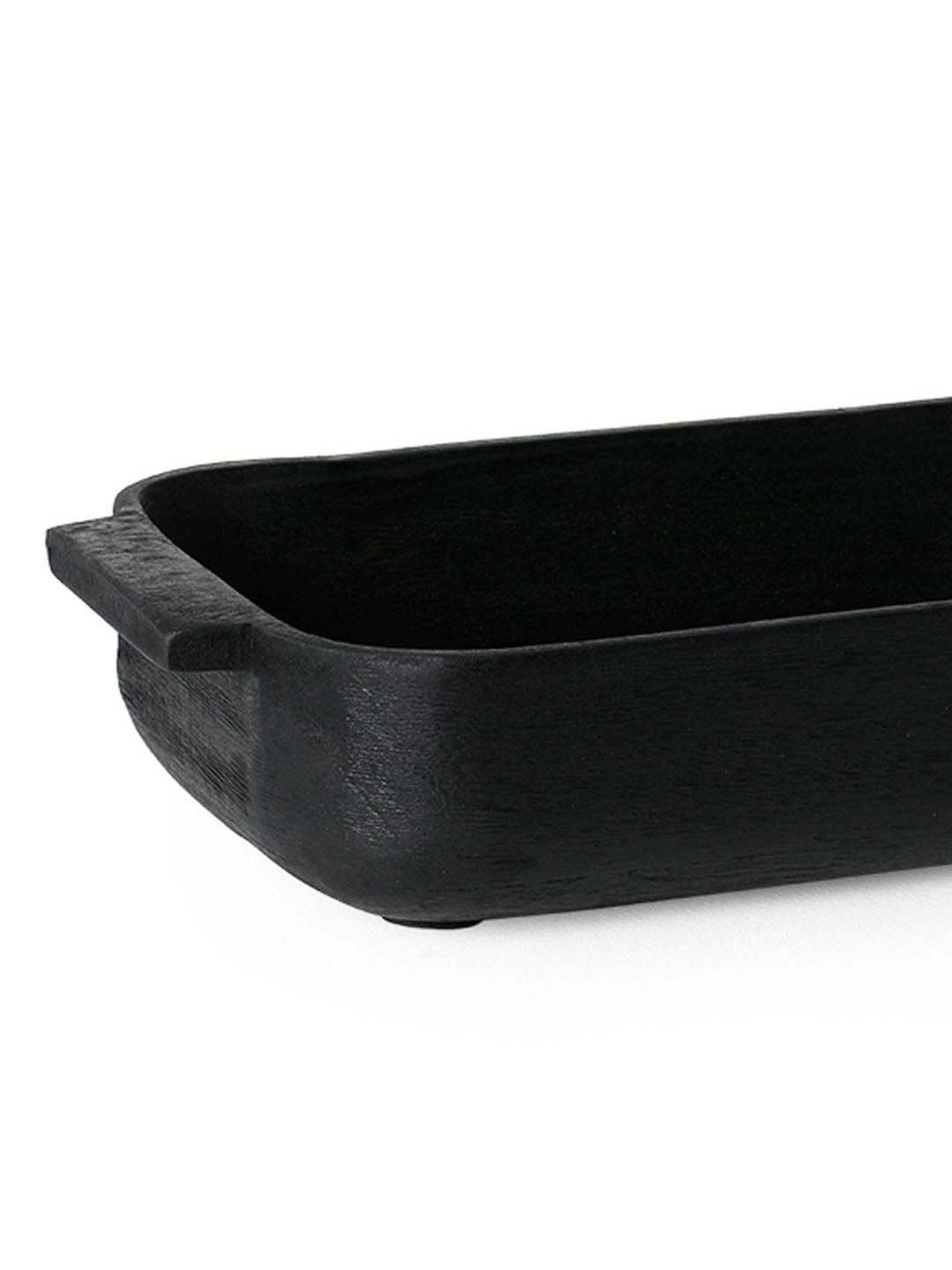 ellementry Onyx Brown Mango Wood Basket - Set of 1