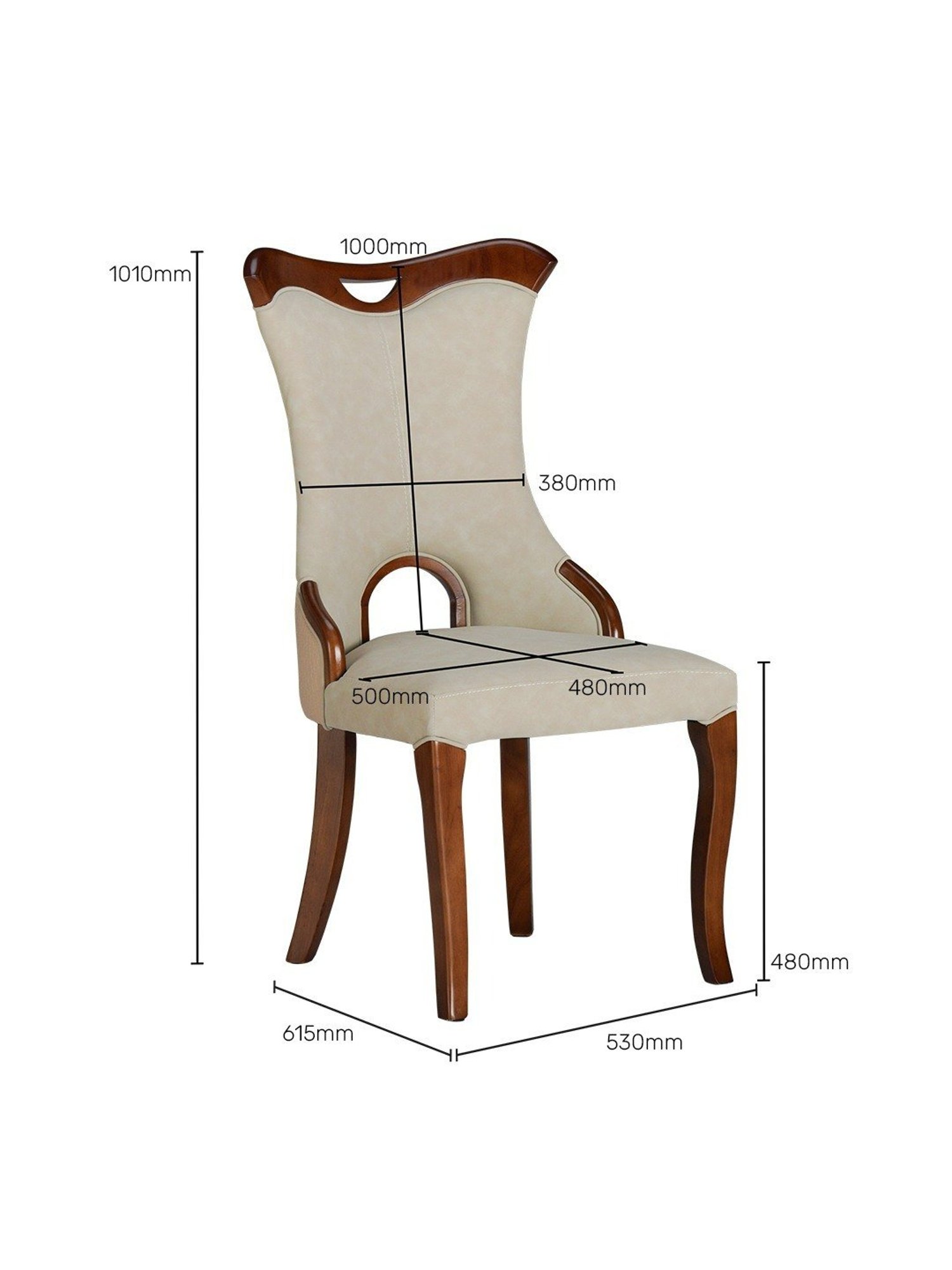 Durian Elanor Modern Tan Beige & Oak Brown Composite Marble 6 Seater Dining Set