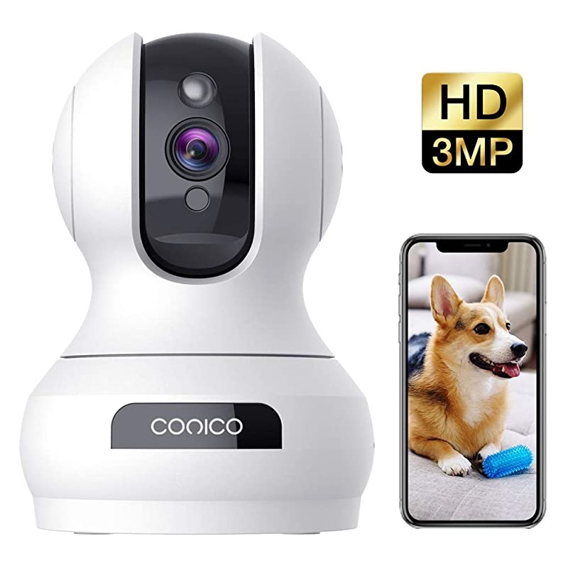 Indoor Camera, 1080P Pan/Tilt Baby Monitor with Camera and Audio,Pet Camera with Motion Detection,Two-Way Audio,Night Vision,Cloud and Local Storage,WiFi Camera