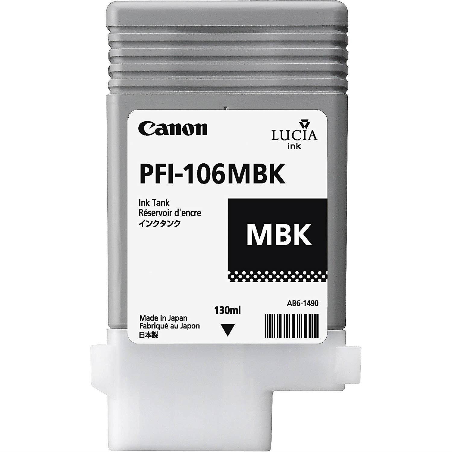 Canon 6620B001AA (PFI-106MBK) Matte Black Ink Cartridge (130 Ml) Ink