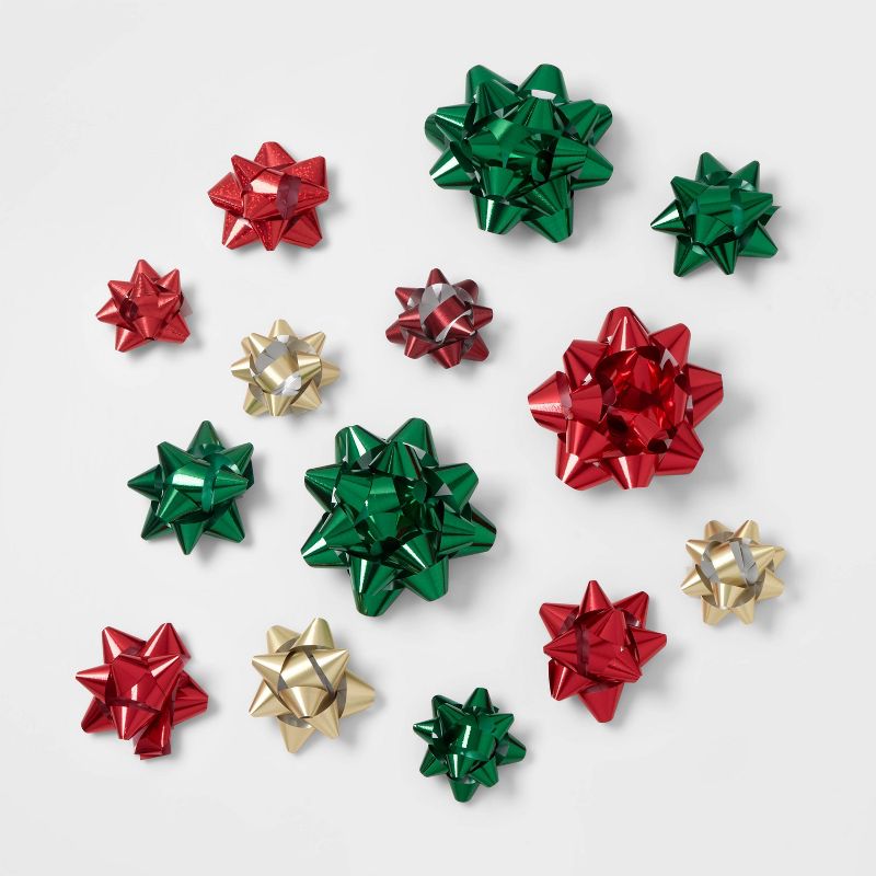 Flat Ribbon 5 End x 40' Gold/White/Silver - Wondershop™