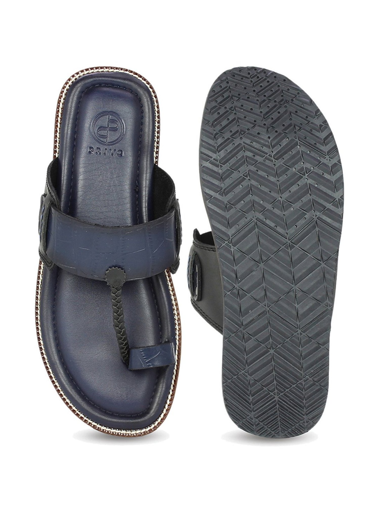 Privo by Inc.5 Men's Strapi Blue Toe Ring Sandals