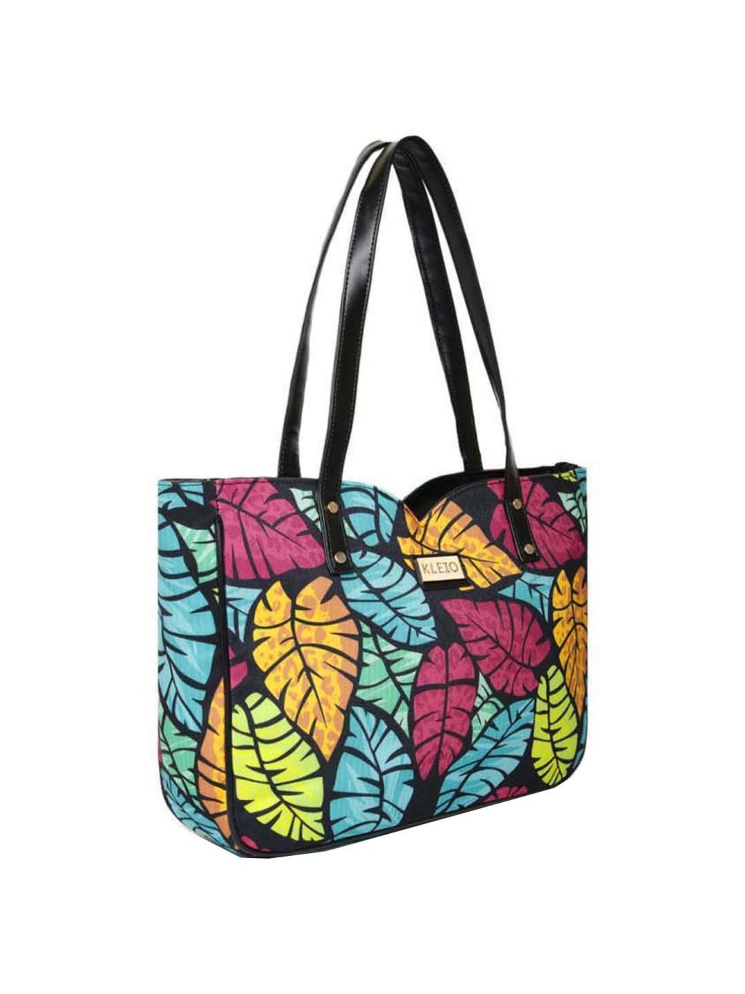 KLEIO Multicolor Printed Medium Tote Handbag