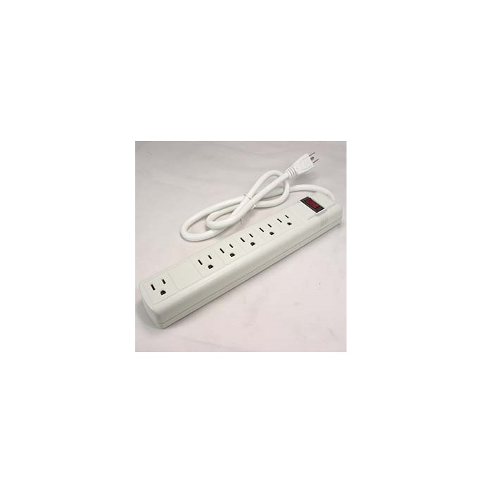 Fuji Labs 3Ft 6-Outlet Perpendicular Surge Protector 14AWG/3, 15A, 90J