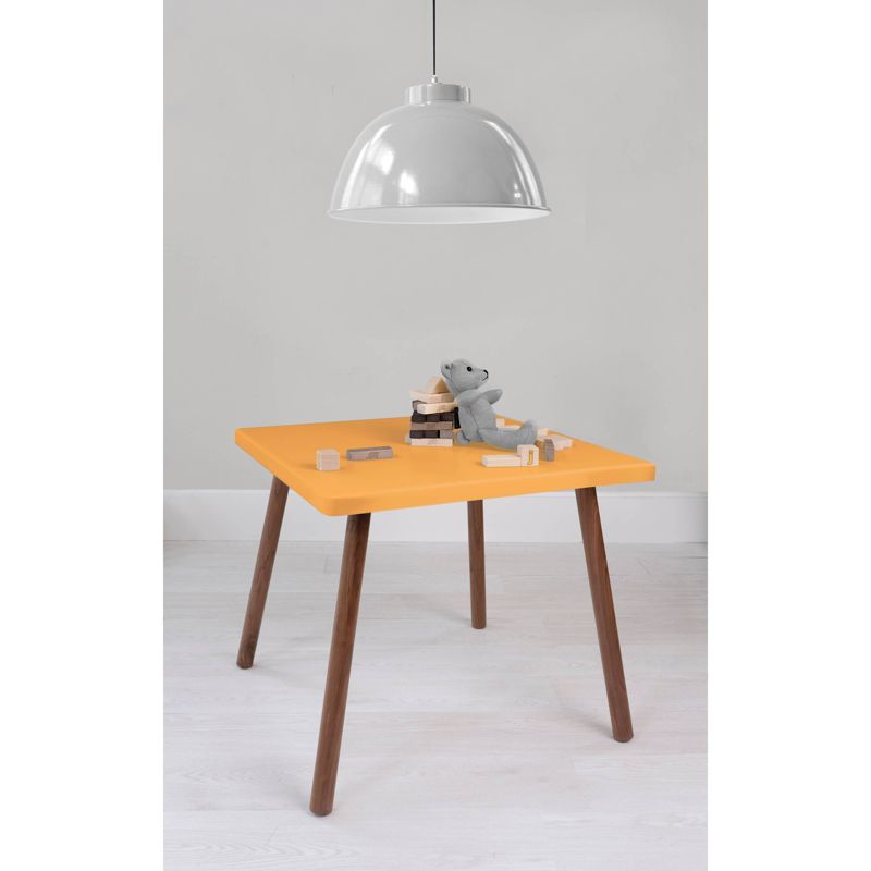 23.5" Peewee Round Kids' Table Walnut/Orange - Nico & Yeye