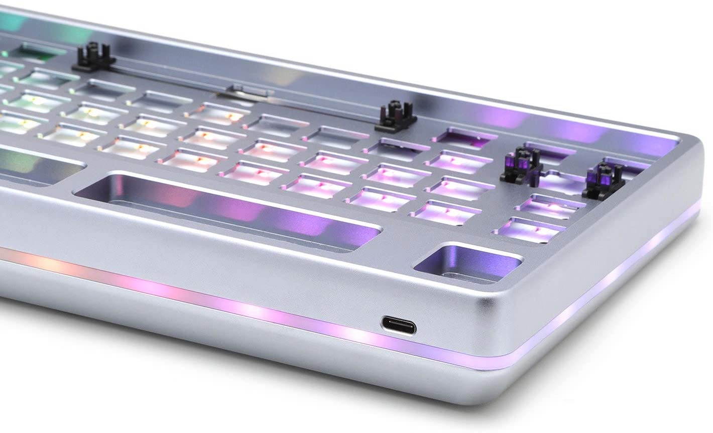 Drop CTRL High-Profile Mechanical Keyboard &mdash; Tenkeyless TKL (87 Key) Gaming Keyboard, Hot-Swap Switches, Programmable, Backlit RGB LED, USB-C, Doubleshot PBT, Aluminum (Gray, Barebones)