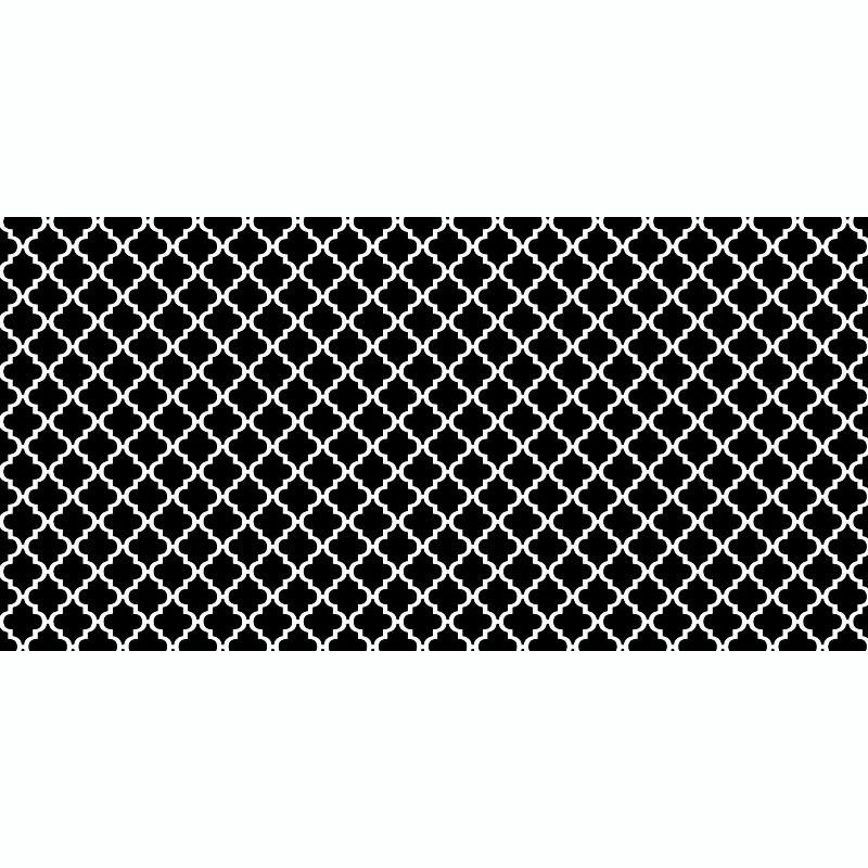 Fadeless Designs Paper Roll, Classic Moroccan Black and White, 48 Inches x 50 Feet