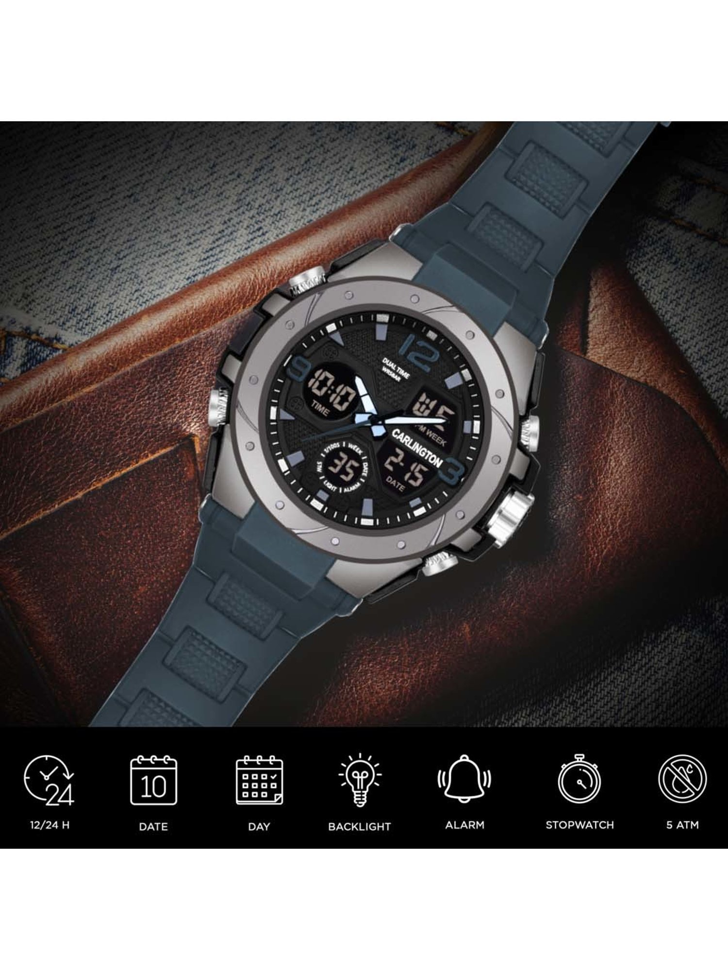 CARLINGTON Endurance 9105 Analog-Digital Watch for Men