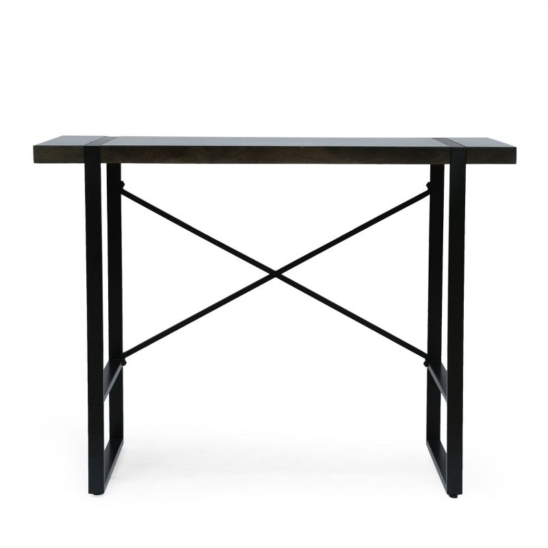 Glentana Modern Industrial Handcrafted Mango Wood Counter Height Desk Brown/Black - Christopher Knight Home
