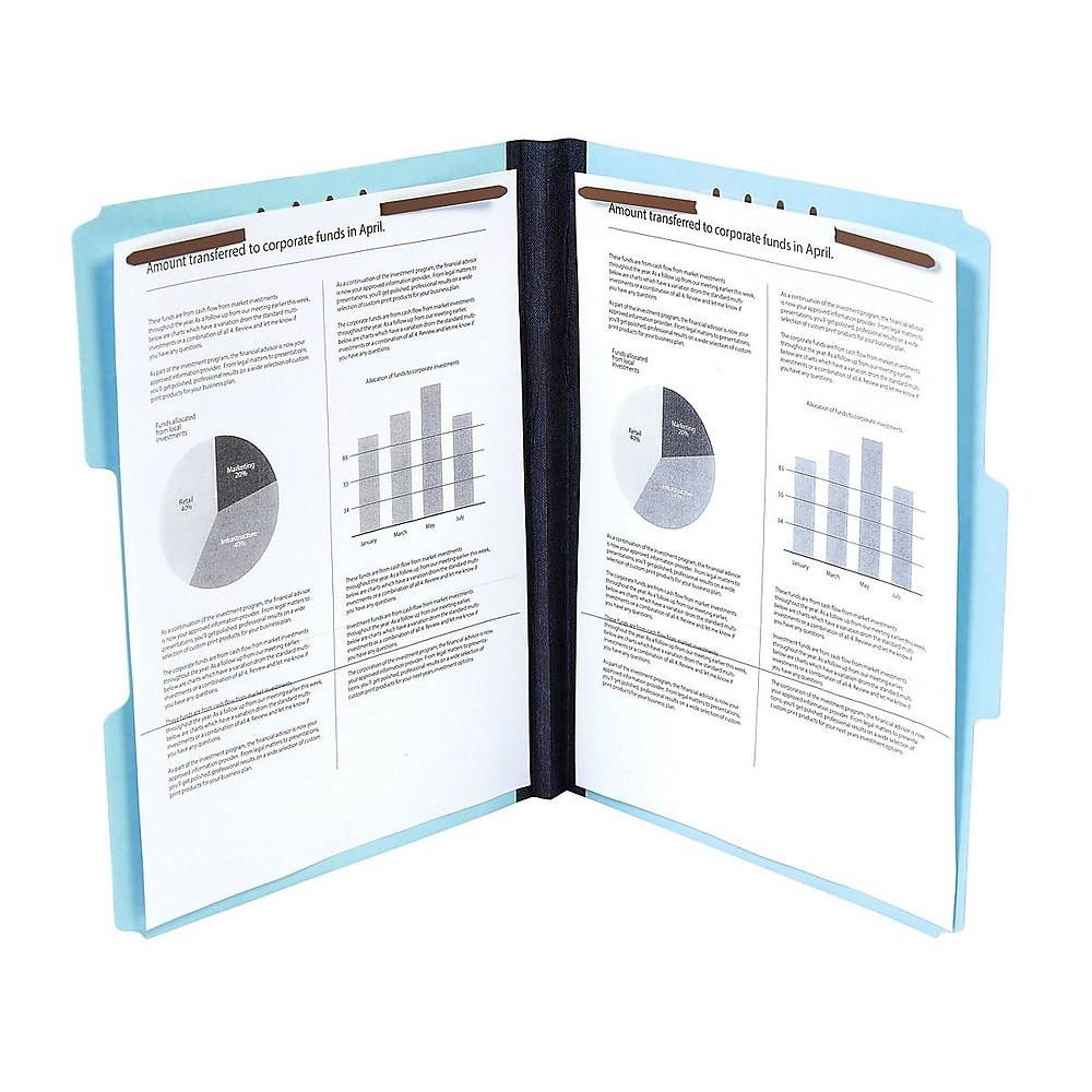 Staples Pressboard Fastener Folders Letter Size 1" Expansion 25/Box TR765560