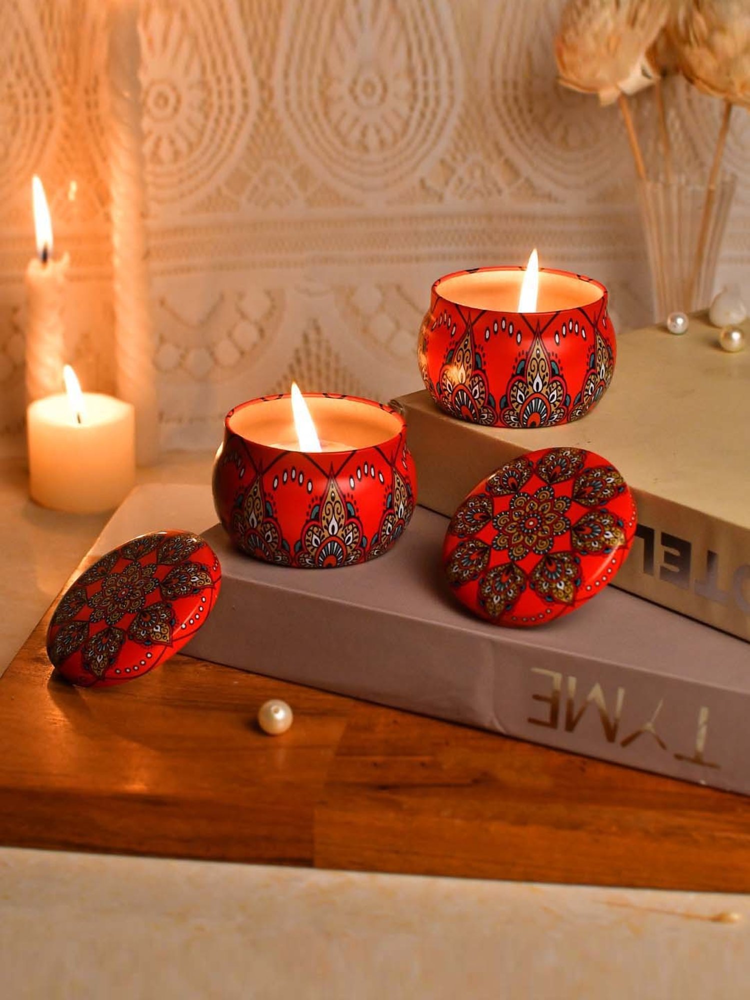 Lidded Glass Jar Crackling Wooden Wick Teak and Moss Candle - Nature's Wick