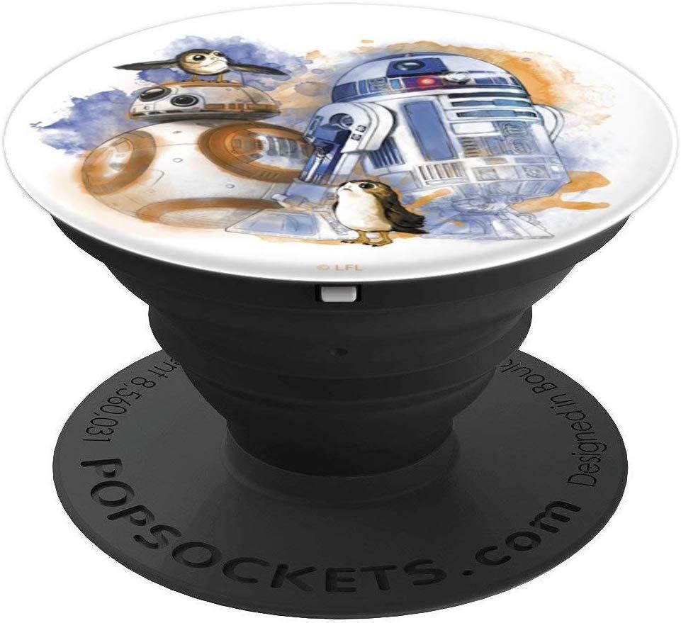 Star Wars R2-D2 BB-8 Porgs Watercolor PopSockets Grip and Stand for Phones and Tablets