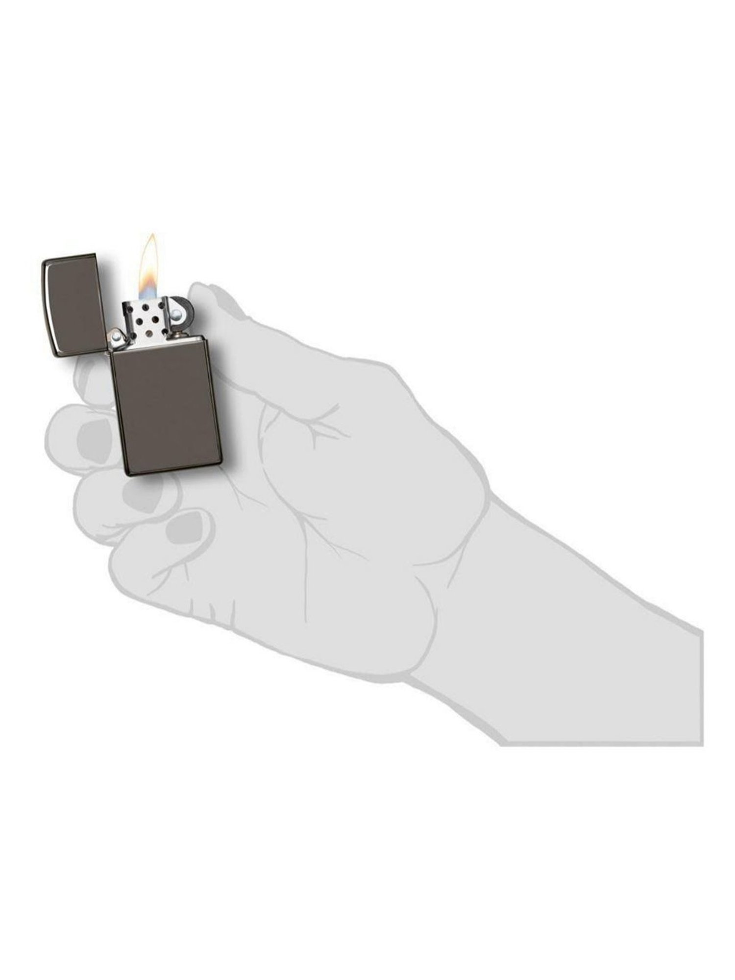 Zippo Mettalic Grey Brass Pocket Lighter