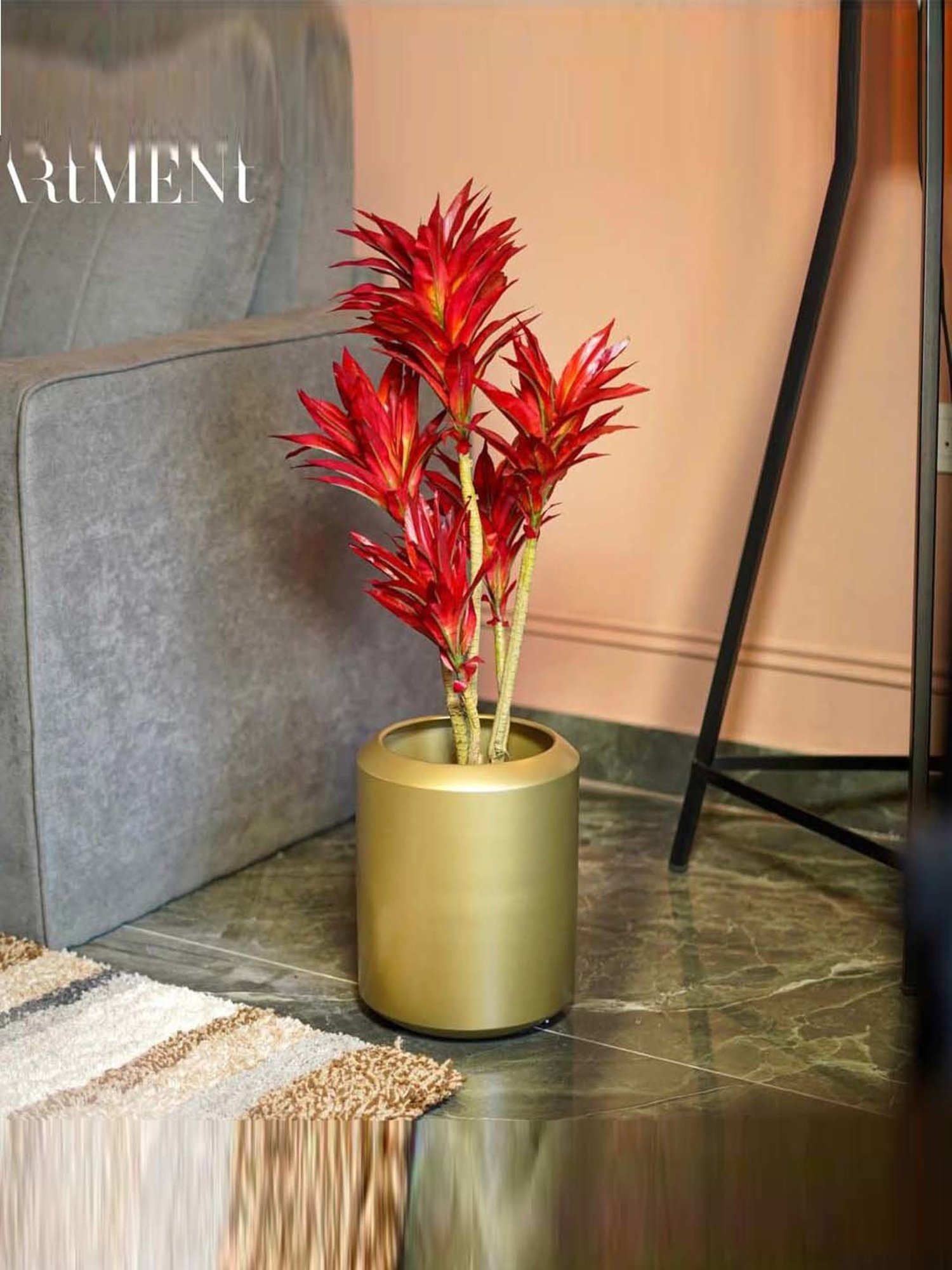 The Artment Minimal Garden Golden Iron Table Planter Pot - Set of 4