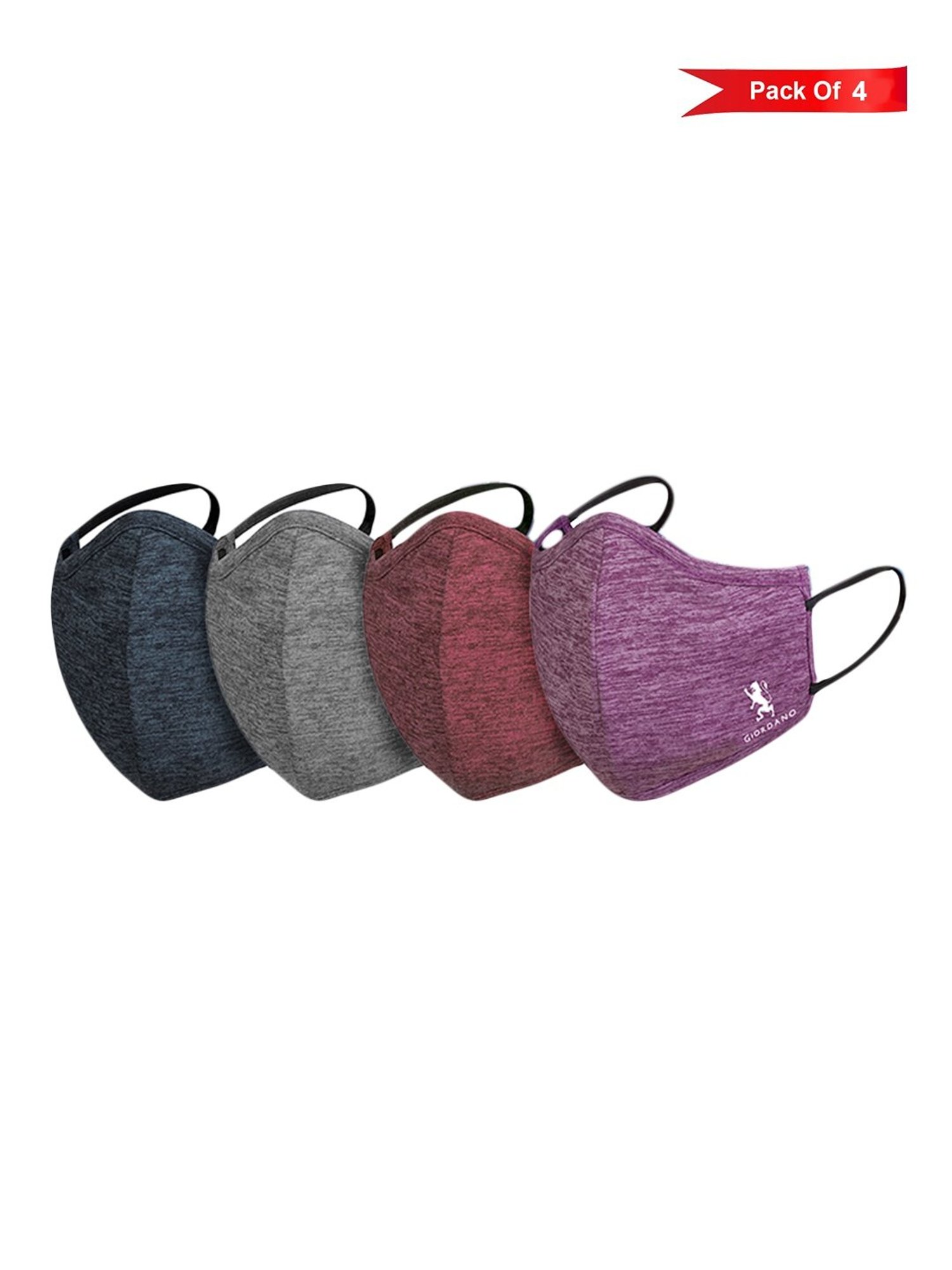 Giordano 6 Layered Reusable Face Mask - Pack of 4