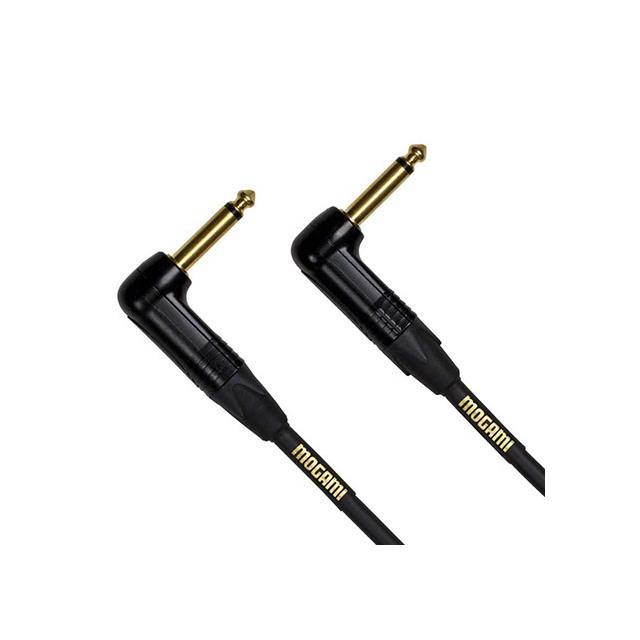 Mogami Gold Instrument 18" Right Angled Male to Right Angled Male Cable