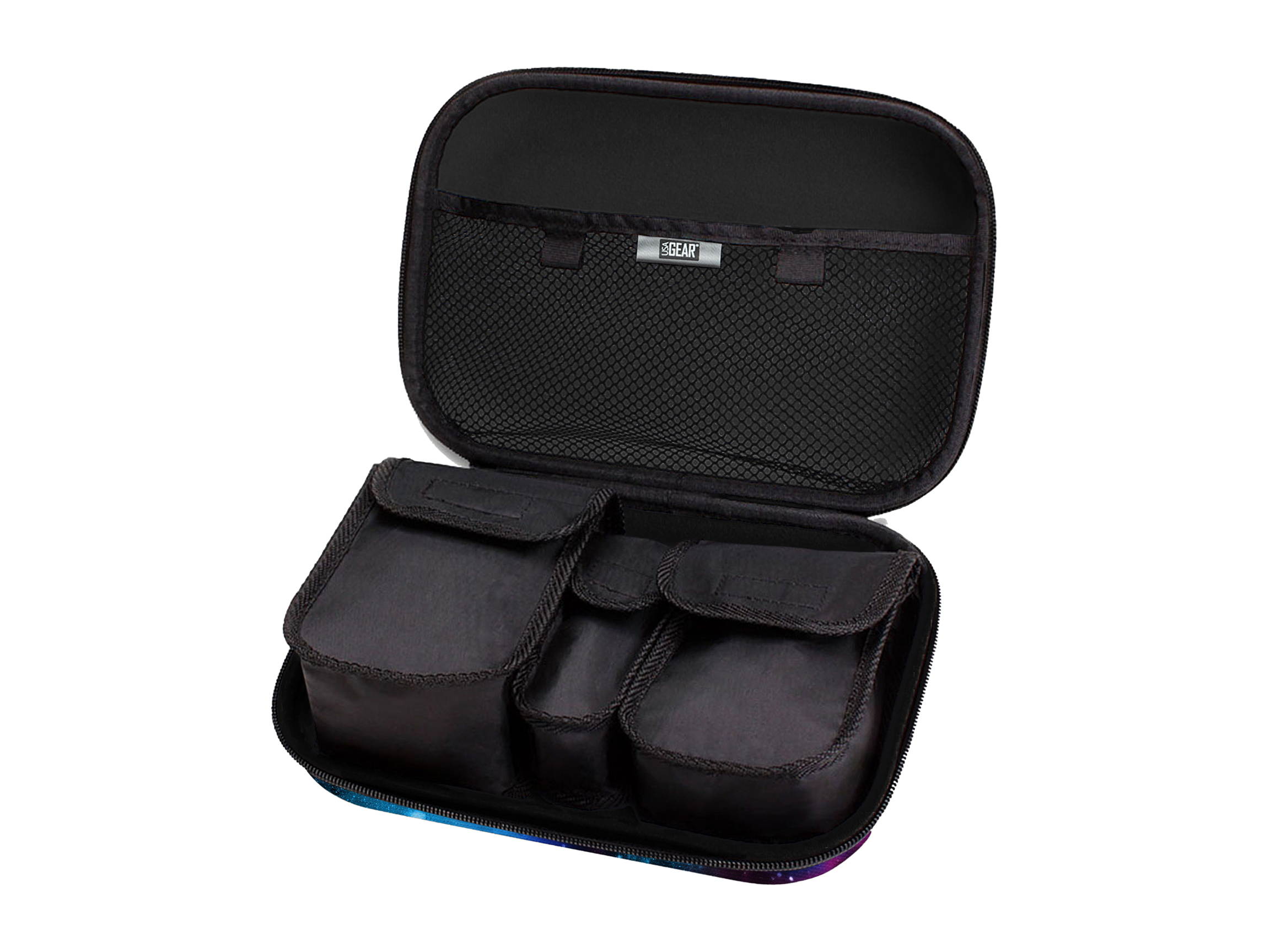 Hard Shell GPS Carrying Case with Wrist-Strap to fit most size GPS - 2 mesh pockets, 3 internal accessory storage bags; soft scratch-protective interior lining (Galaxy Design)