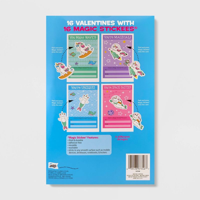 16ct Valentine Unihorn Magic Stickee Kit