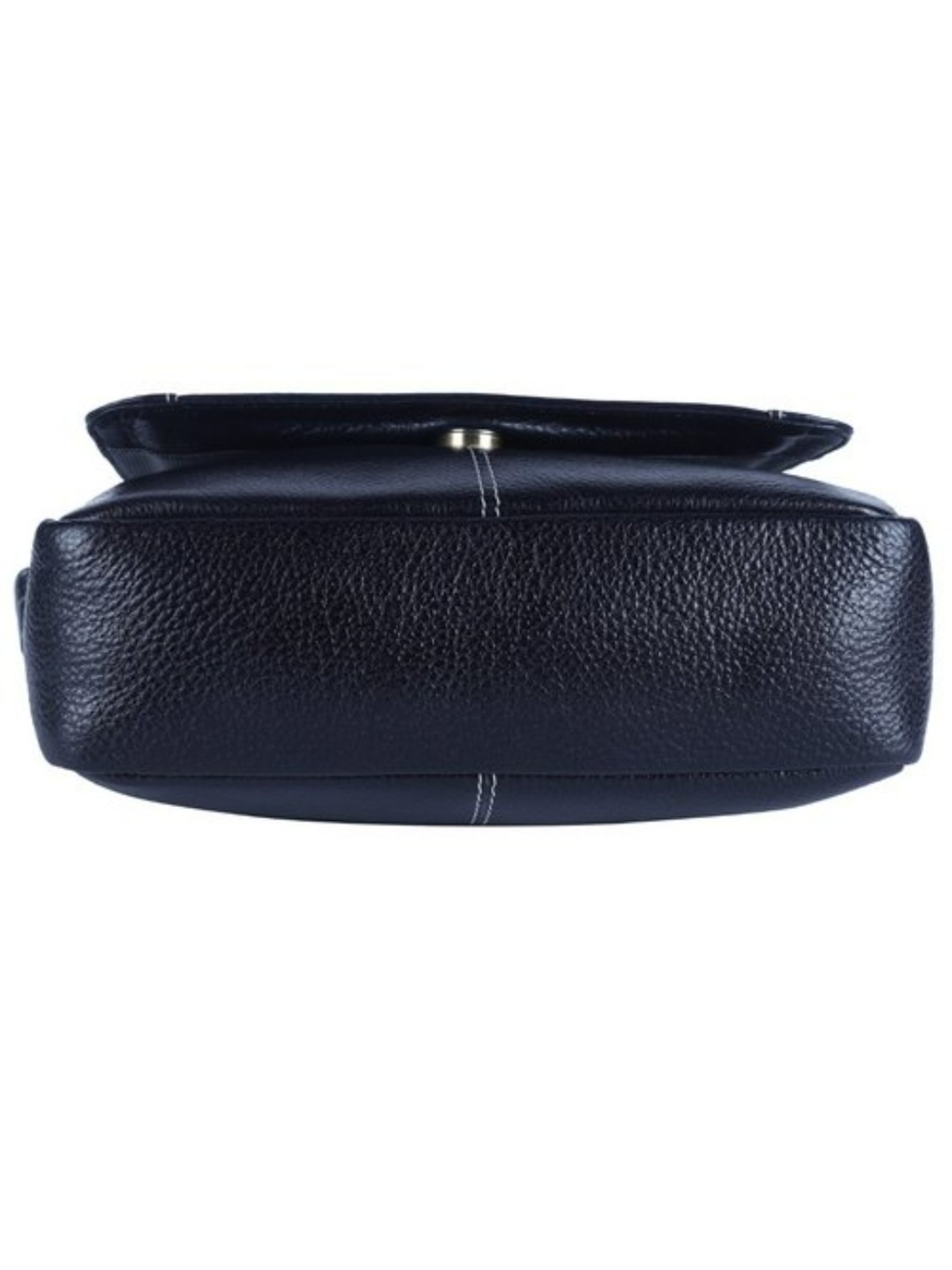 HiLEDER Blue Textured Medium Leather 9 inch Cross Body Bag