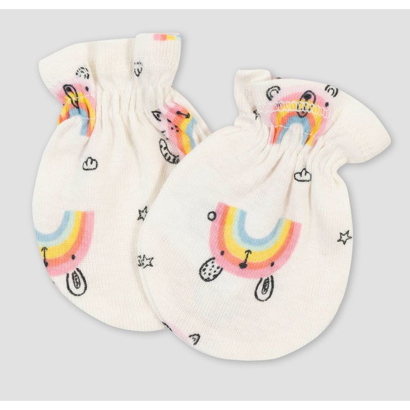 Gerber Baby Girls' 3pk Rainbow Mittens - Pink