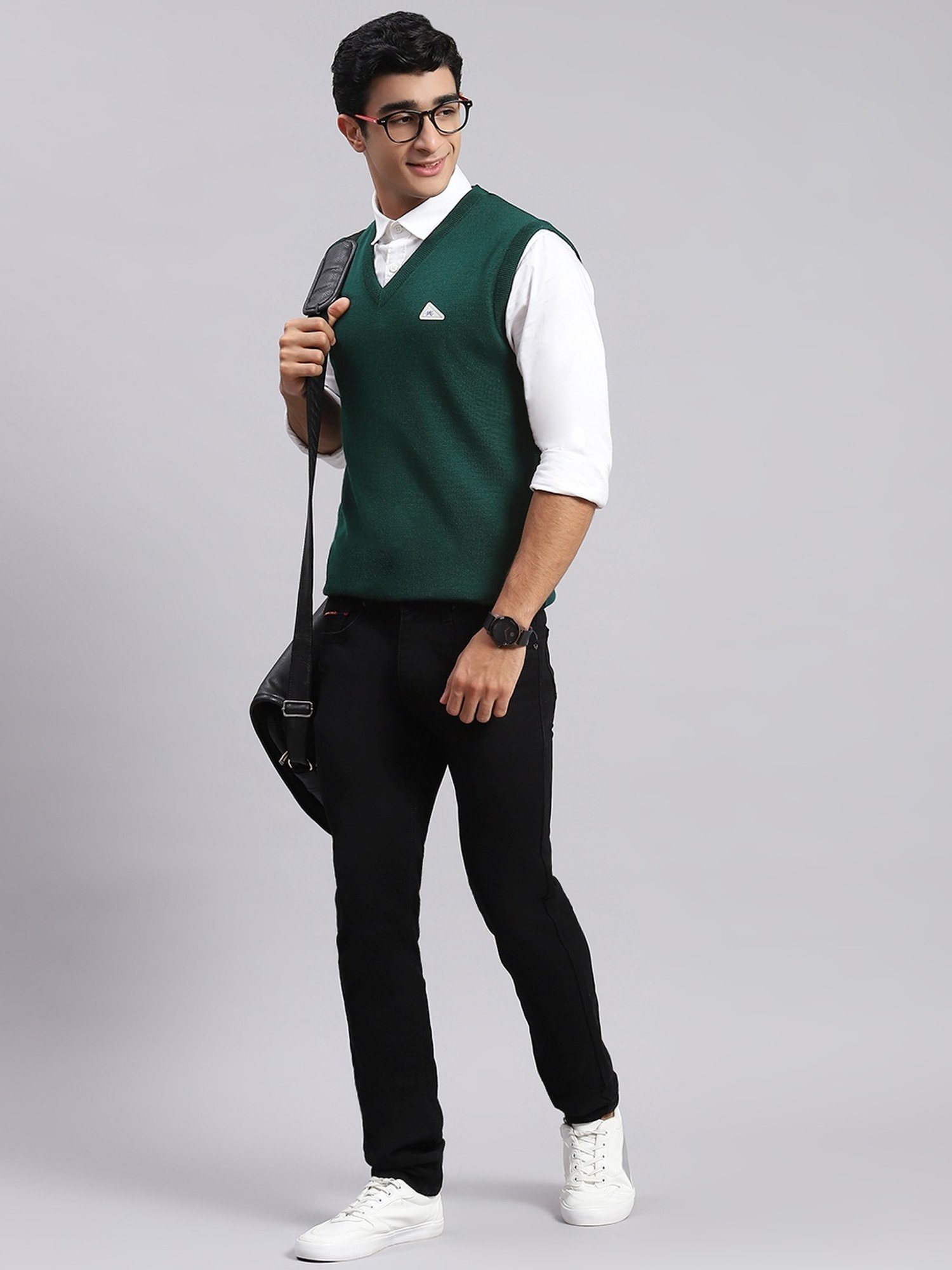 Monte Carlo Dark Green Regular Fit Sweater