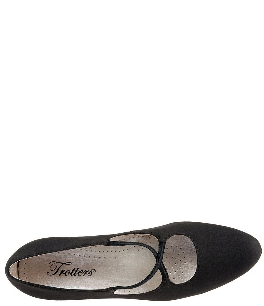 Trotters Jamie Textile Micro Block Heel Pumps