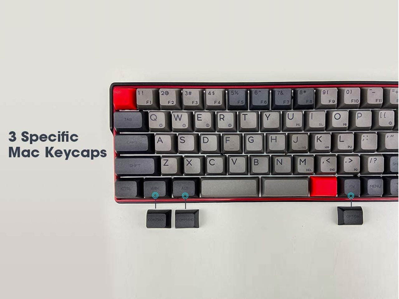 KEMOVE 64-66 Dolch Bluetooth 5.1 Hot-swappable Convertible 60% RGB Mechanical Gaming Keyboard - Wireless/Wired Mode, 100% PBT Keycaps, Full Keys Programmable for Win/Mac (Gateron Optical Blue Switch)