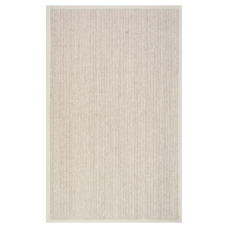 White Solid Loomed Area Rug - (5'x8') - nuLOOM