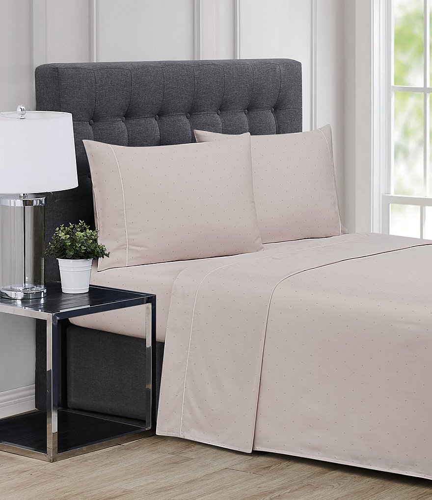 Charisma 310 Thread Count Classic Dot Cotton Sheet Set