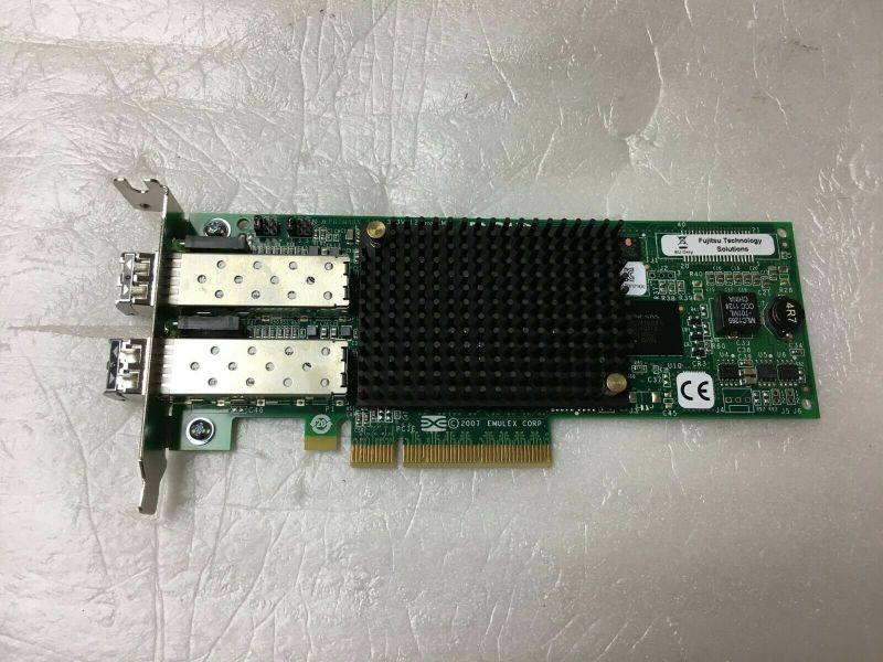 SUN EMULEX PCI-E P002181-08A 371-4306-01 DUAL PORT FIBRE CHANNEL LPE12002
