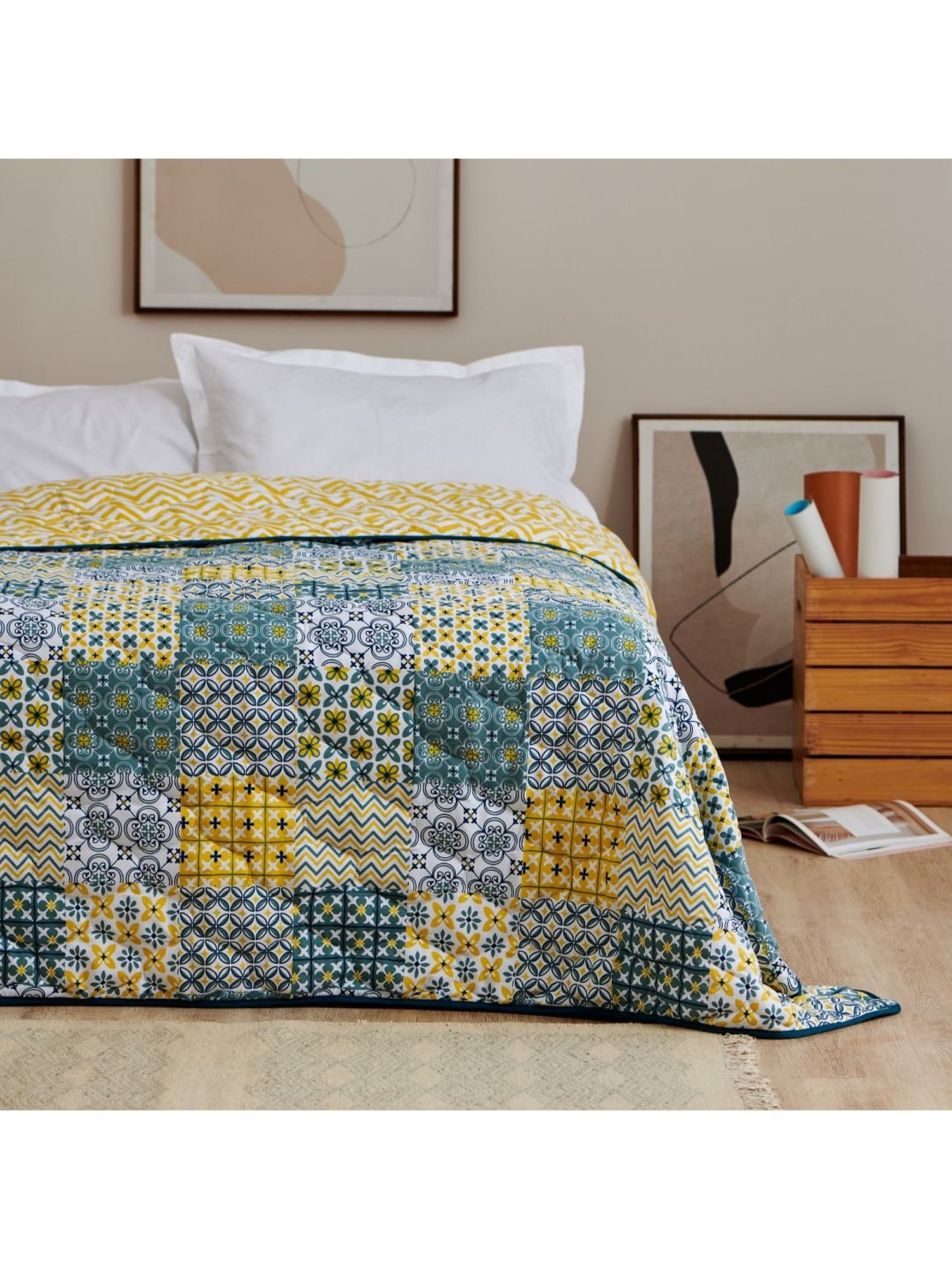 King 3pc Rhapsody Comforter Set Blue - Ayesha Curry
