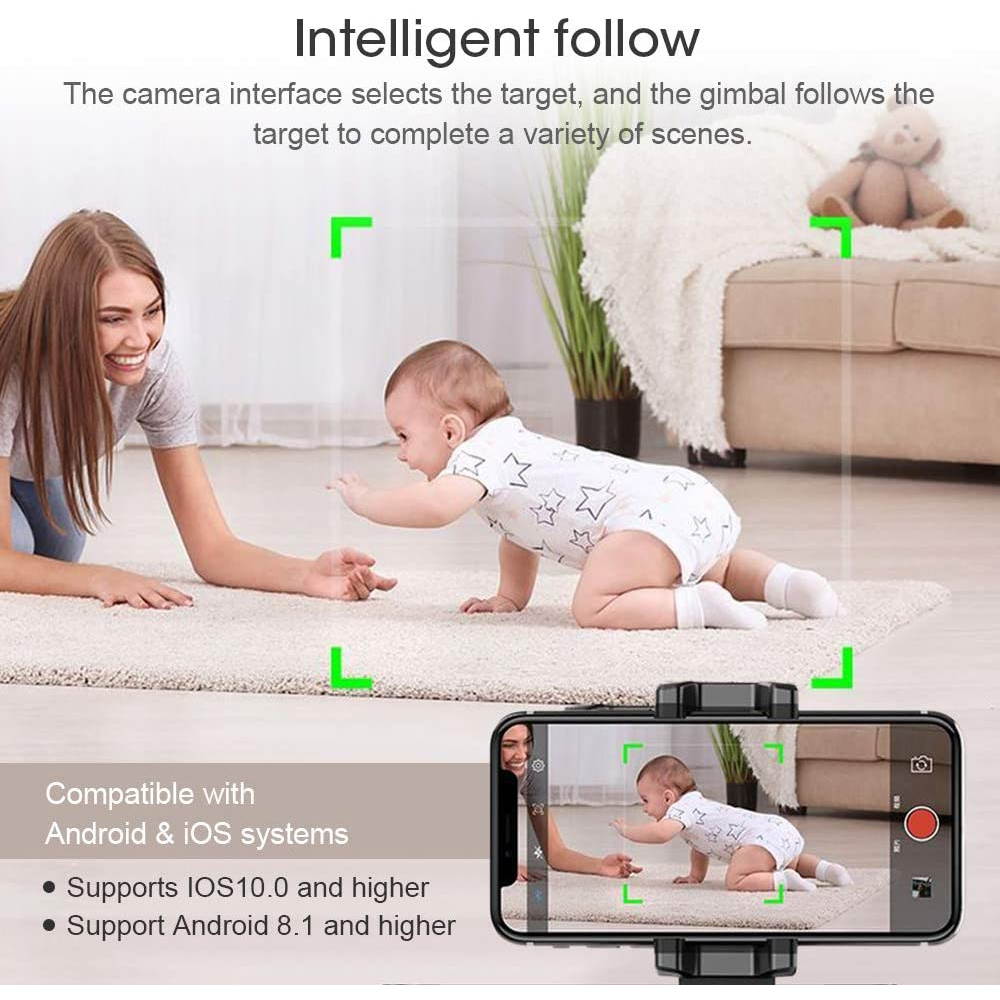 InFrame Motion Tracking 360&deg; Rotating SmartPhone Mount with Facial Recognition & Object Tracking for TikTok, YouTube Videos