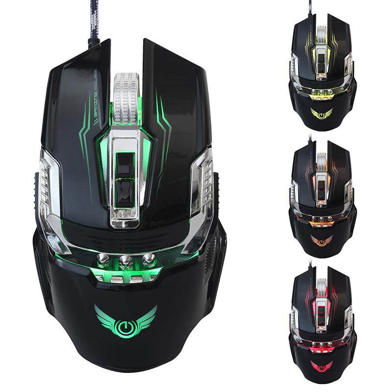 X900 macro definition esports mouse wired gaming mouse 4 files adjustable DPI white red blue black four colors color - white