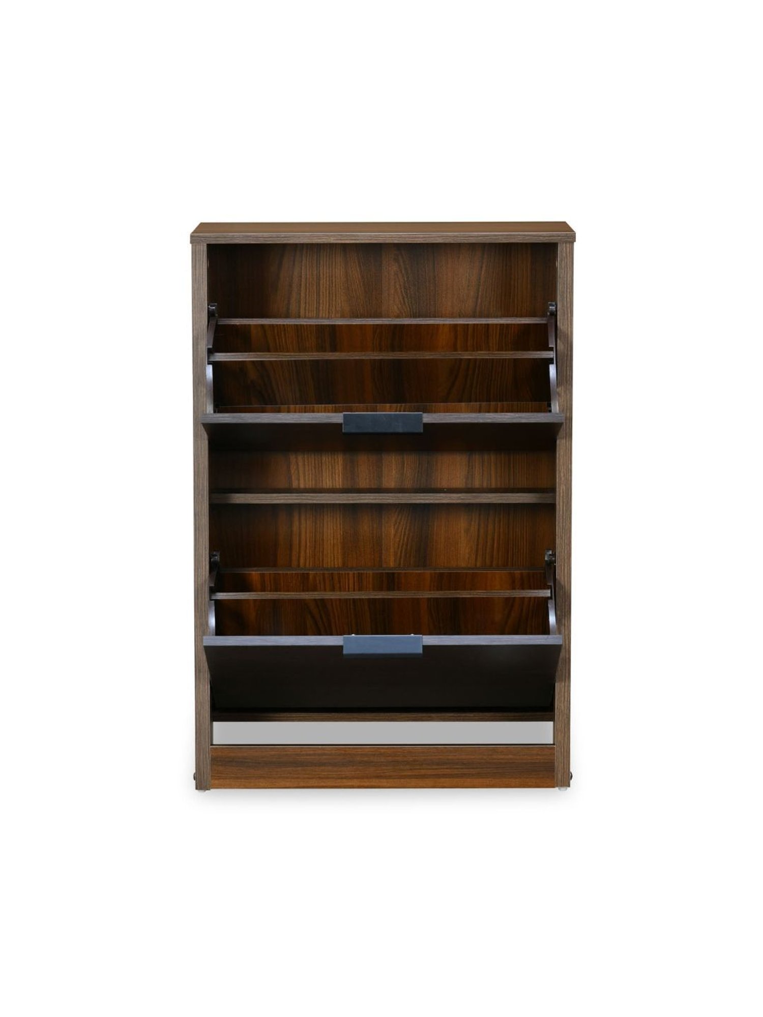 @home Florine Walnut Brown & Wenge Brown Engineered Wood 2 Tier Shoe Cabinet