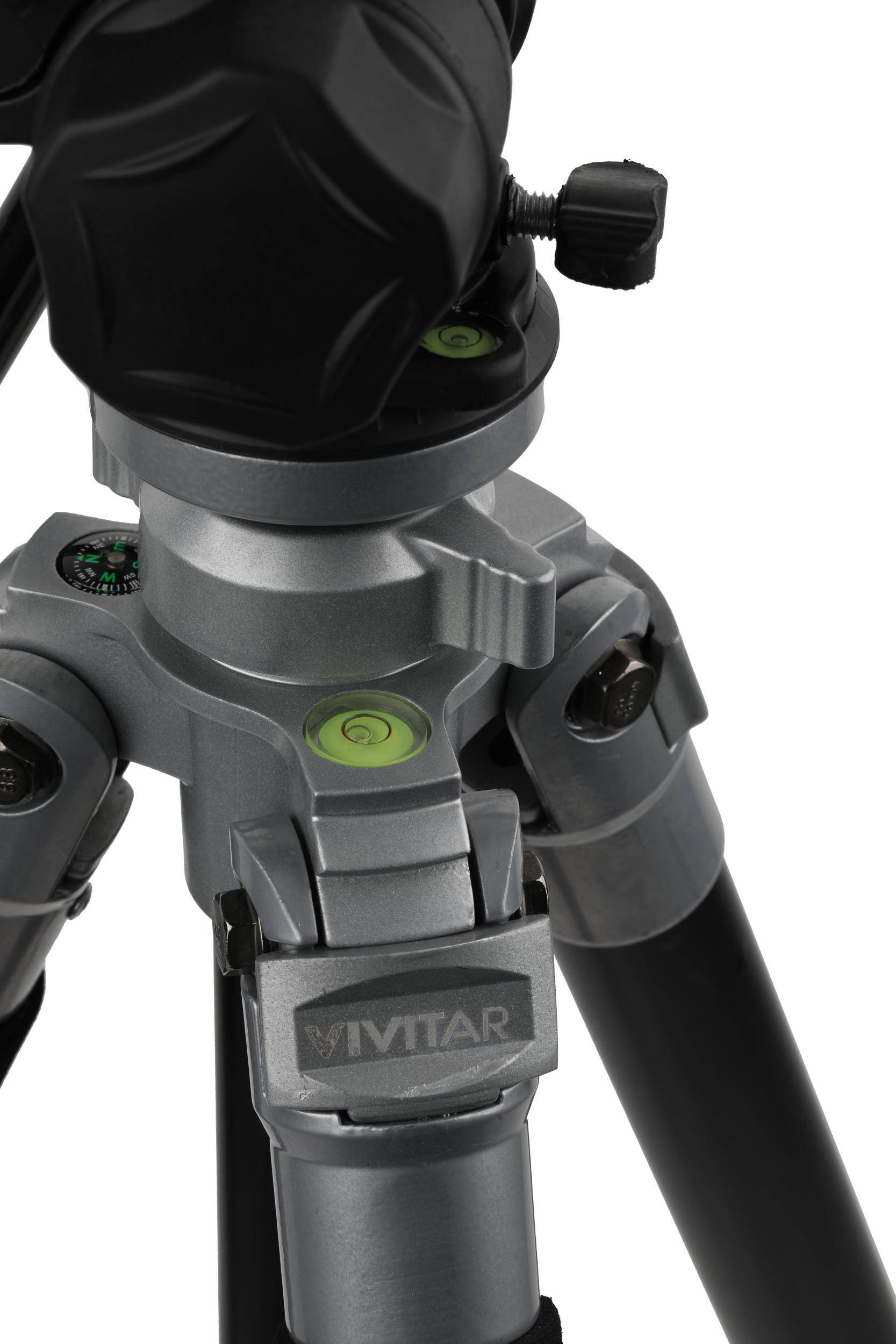 Vivitar Cinema 71 Inch Aluminum Alloy Tripod 360&deg; Fluid Head with Pan Tilt and Elevation Locks 30 LB Load Capacity