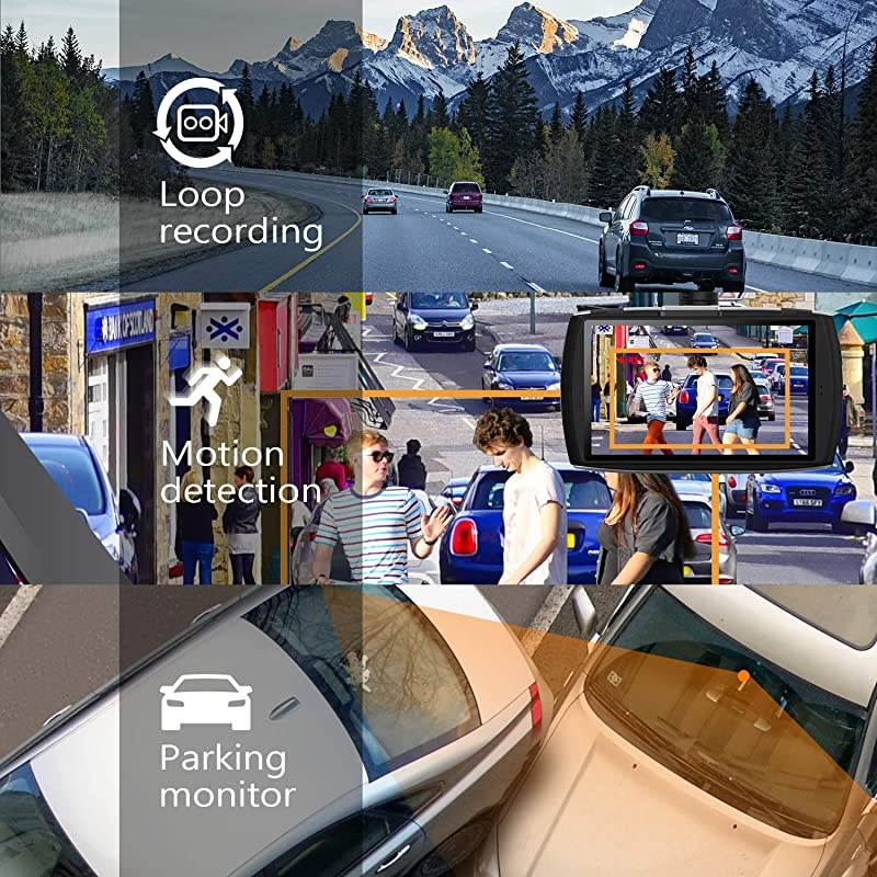 Dual Dash Cam 4.0" Touch Screen Front and Rear Dash Cam FHD 1080P with Night Mode, 32GB Card Included,155 Degree Wide Angle, WDR, G-Sensor, Loop Recording, Support 256GB Max