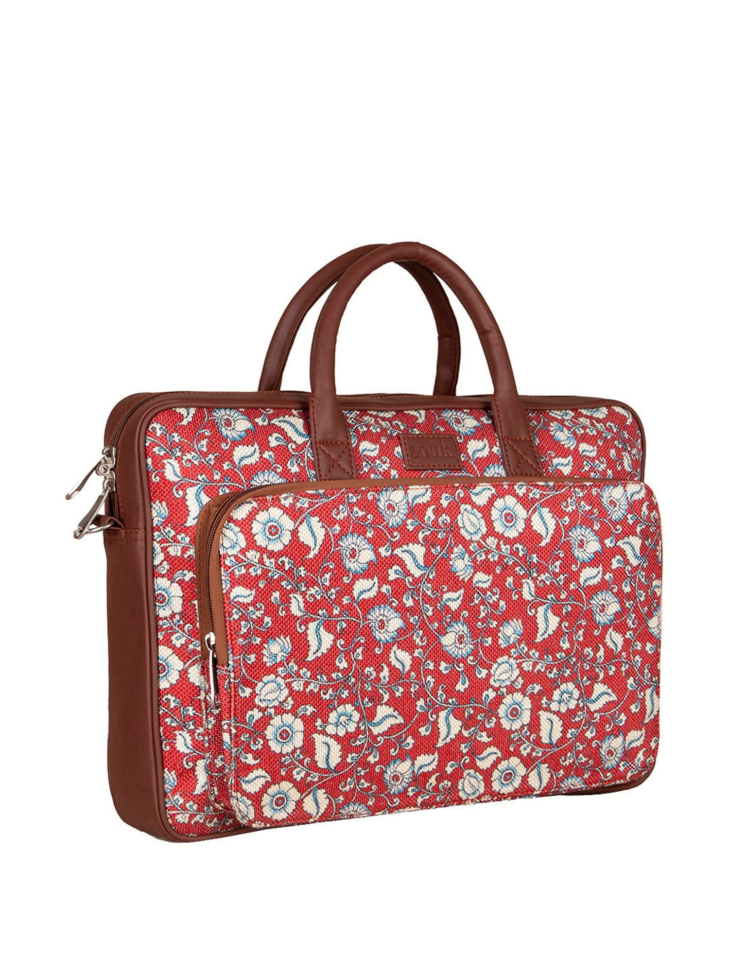 ZOUK Red Jute Large Messenger Bag