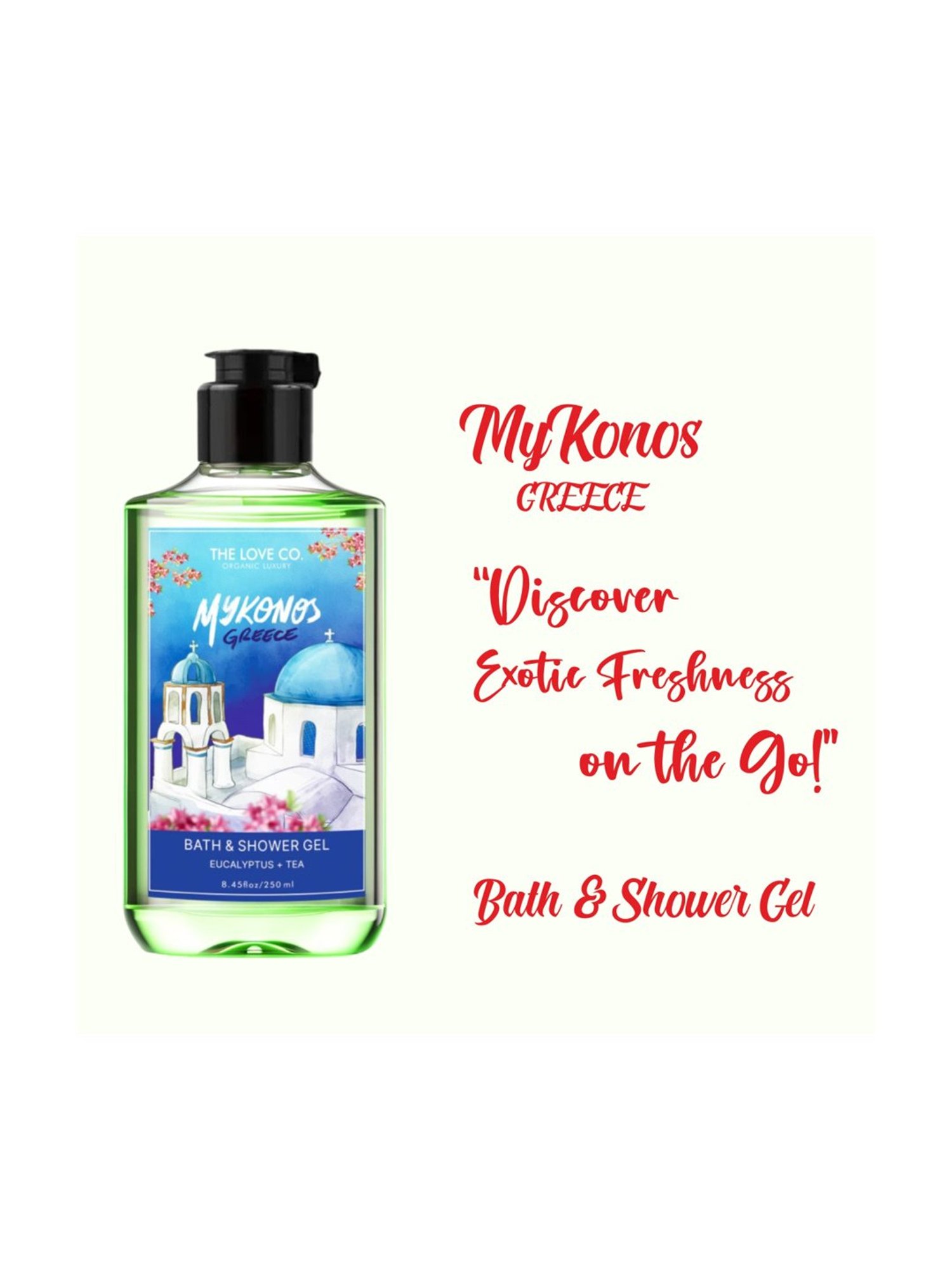 The Love Co. Mykonos Greece Bath & Shower Gel - 250 ml