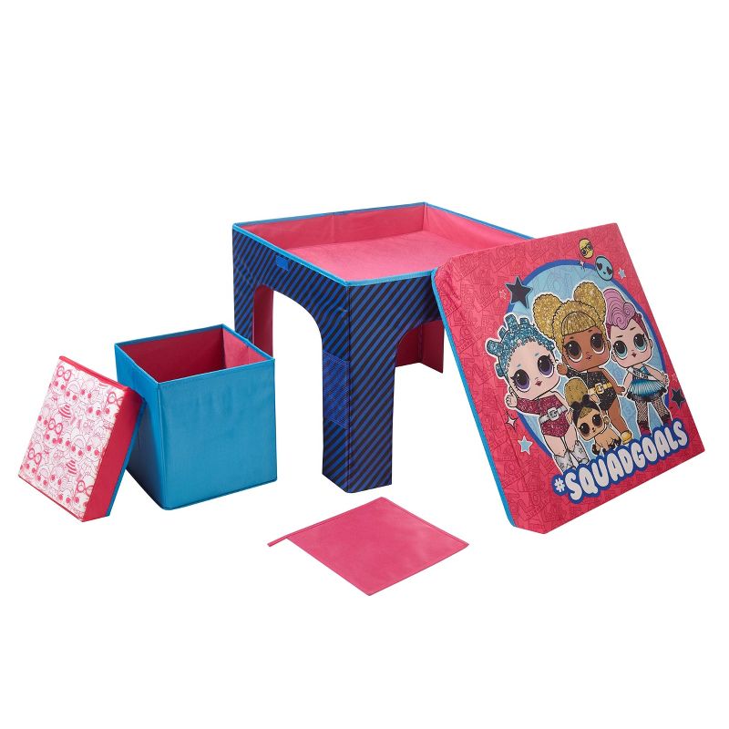 3pc L.O.L. Surprise! Collapsible Set with Storage Table and 2 Ottomans