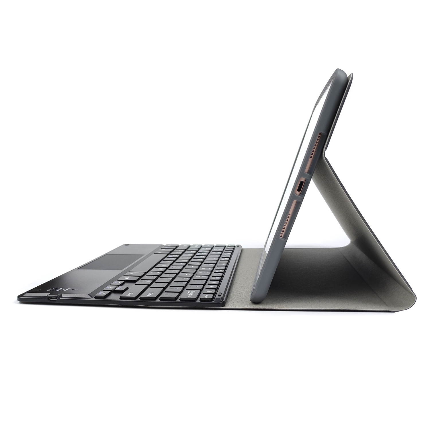 For iPad 10.2 2019 Case PU Leather Flip Stand Bluetooth Touchpad Keyboard Tablet Protect Case Cover RK102C