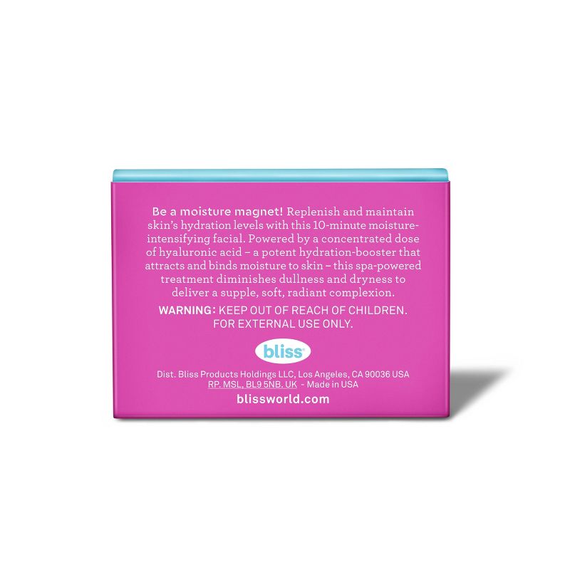 bliss Moisture Intensifier Hyaluronic Acid Facial - 0.5 fl oz