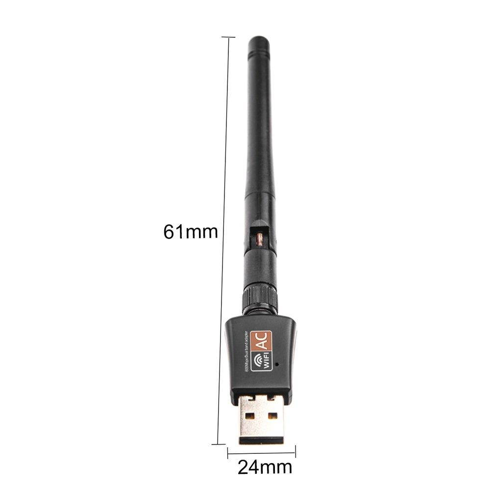 Wireless Dual Band 802.11ac 5Ghz 2.4Ghz 600Mbps Adapter USB WiFi High Speed Transmission RTL8811AU Chipset WD-4505AC