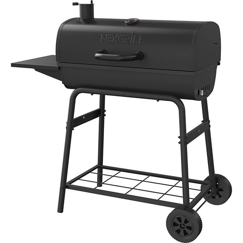 Nexgrill 29" Barrel 810-0029C Charcoal Grill with Side Shelf