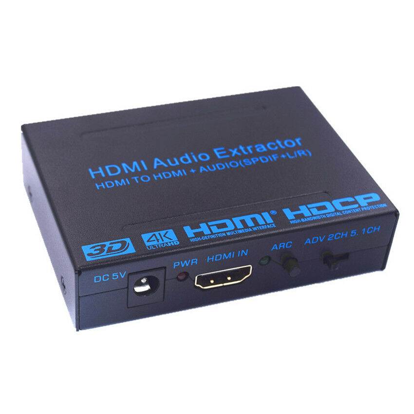 NK-B12 4K HDMI Audio Splitter HDMI to HDMI Audio (SPDIF + R / L)  Extractor Supports 4K2K, ARC A9Q9